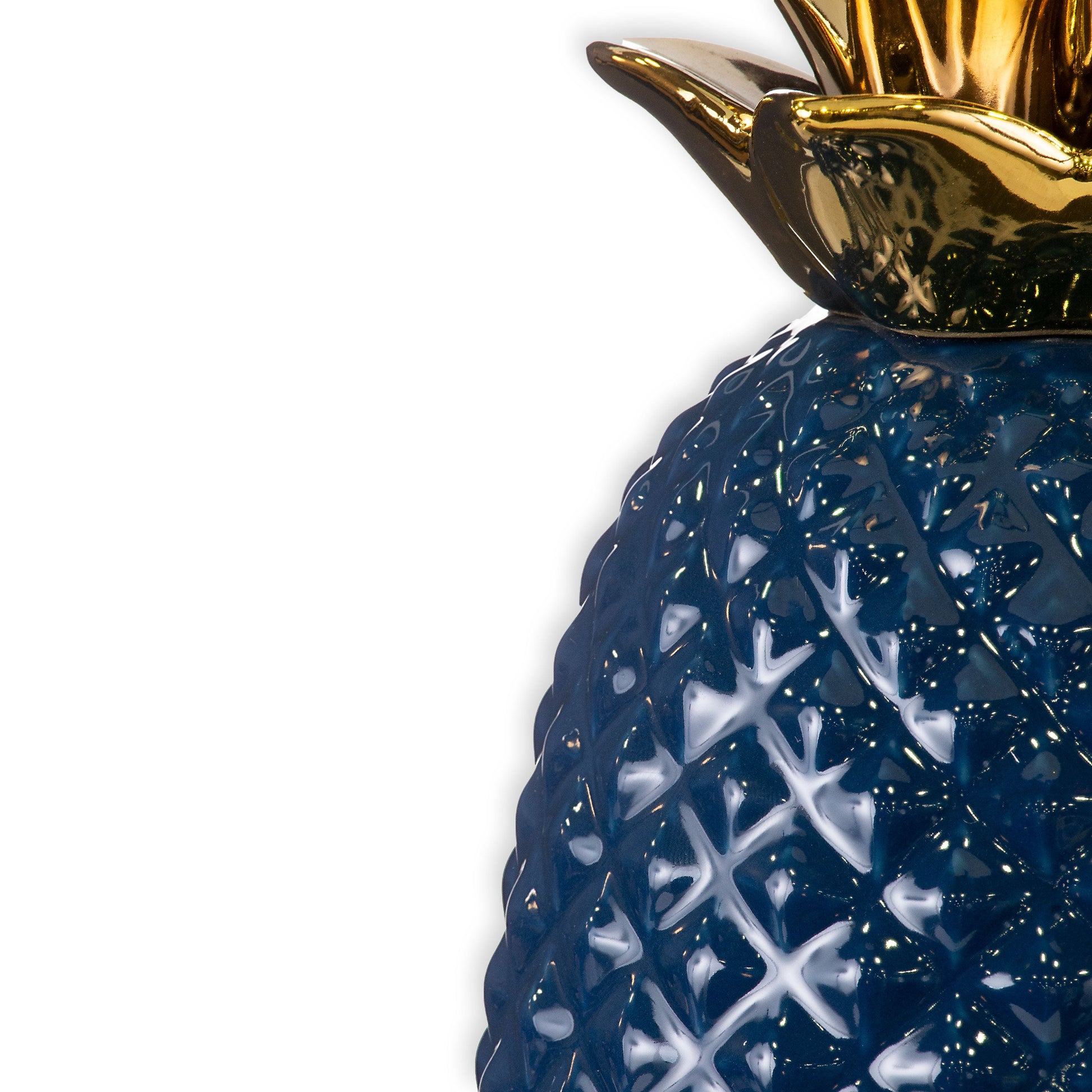 Pier 1 Pineapple Navy And Gold Table Lamp - The Home Resolution