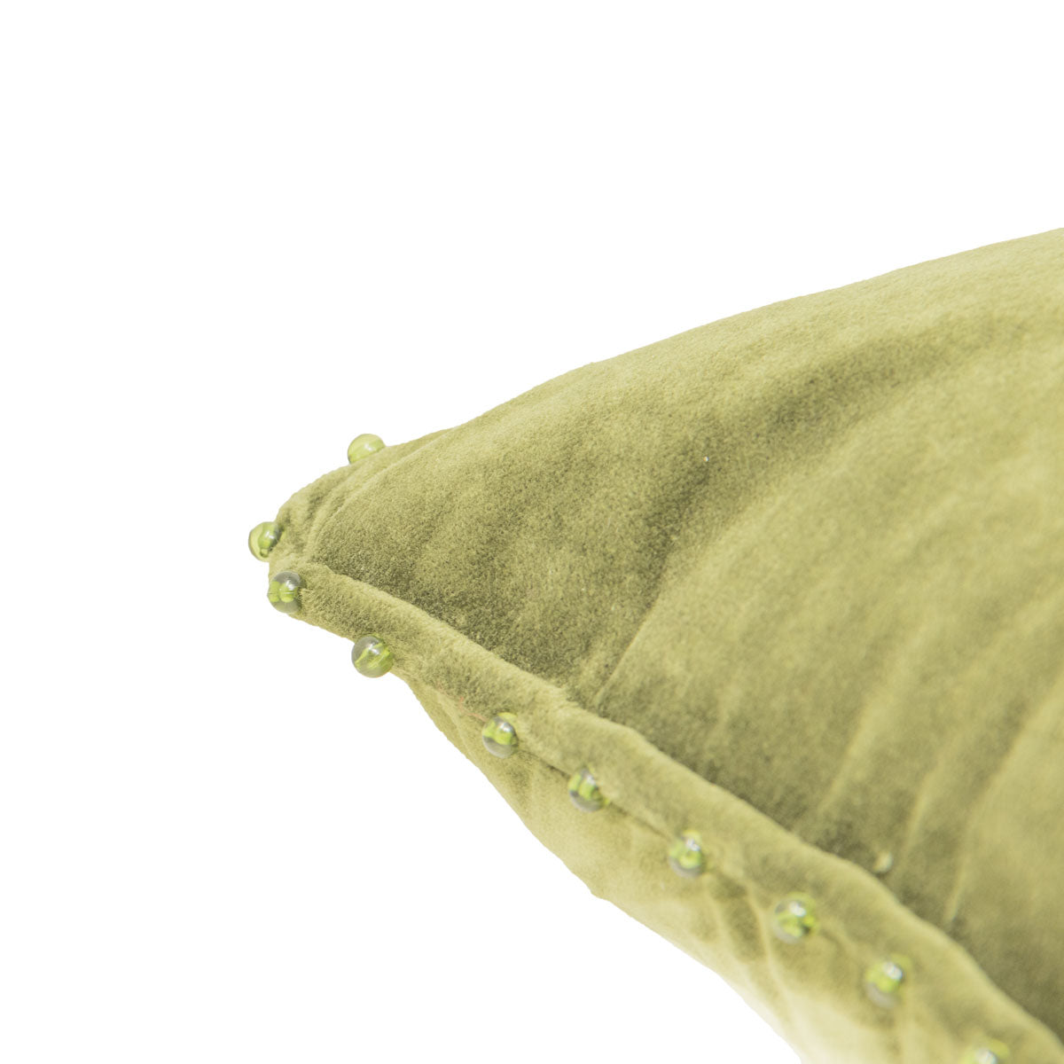 Pier 1 Green Velvet Lumbar Pillow - The Home Resolution