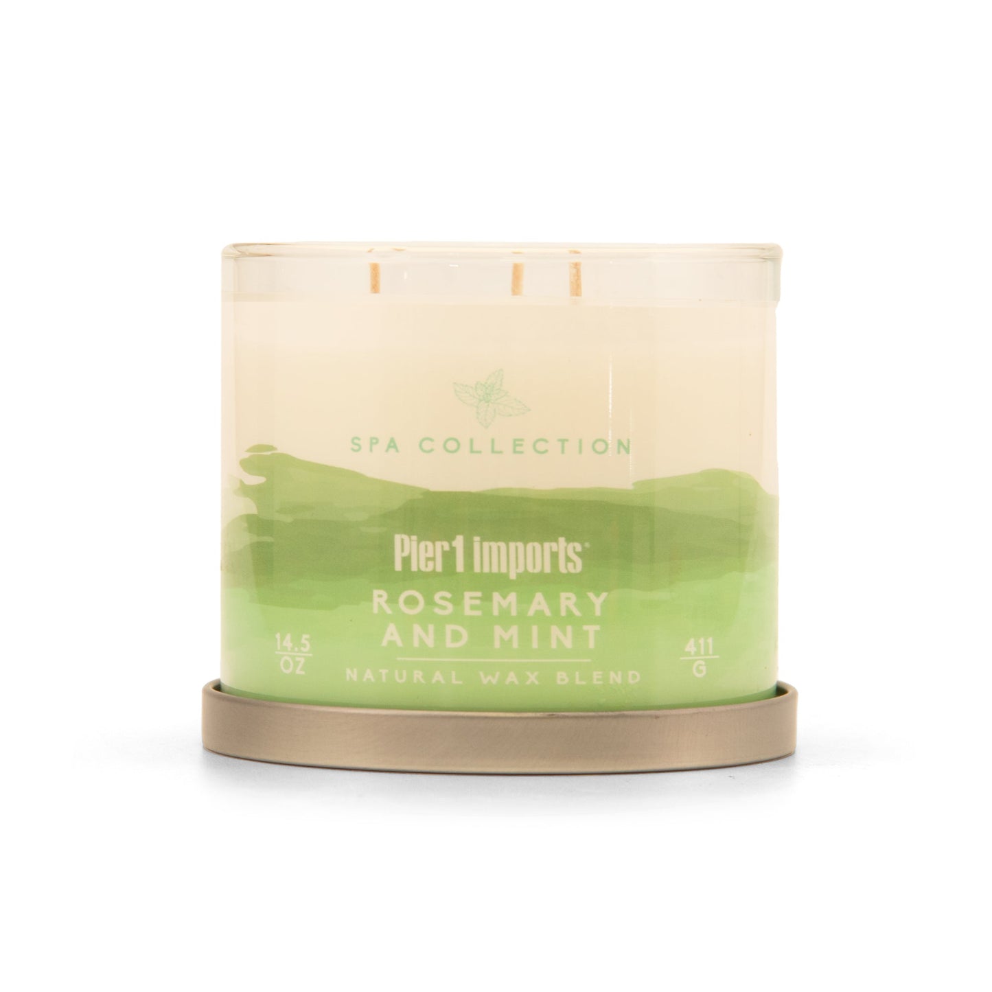 Pier 1 Spa Collection Rosemary & Mint Filled 3-Wick Candle - The Home Resolution