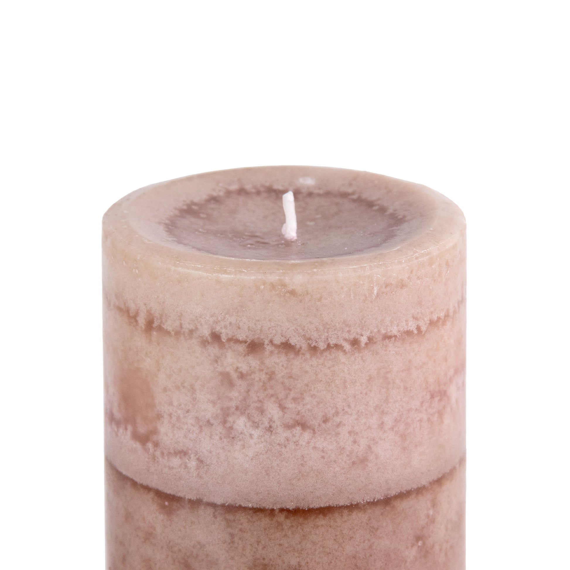 Pier 1 Vintage Linens Layered 3x6 Pillar Candle - The Home Resolution