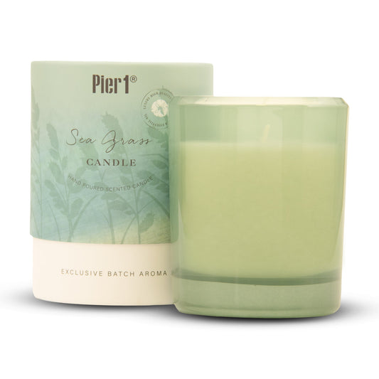 Pier 1 Sea Grass 8oz Boxed Soy Candle - The Home Resolution