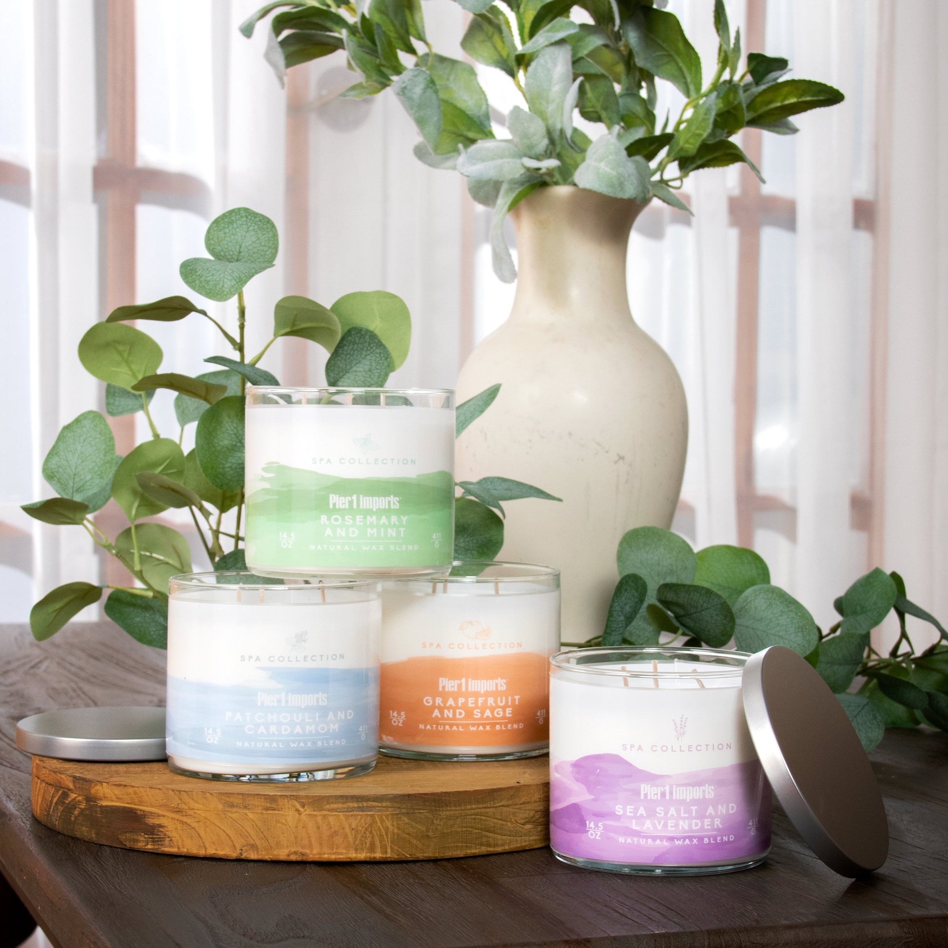 Pier 1 Spa Collection Patchouli & Cardamom Filled 3-Wick Candle - The Home Resolution