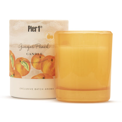 Pier 1 Ginger Peach 8oz Boxed Soy Candle - The Home Resolution