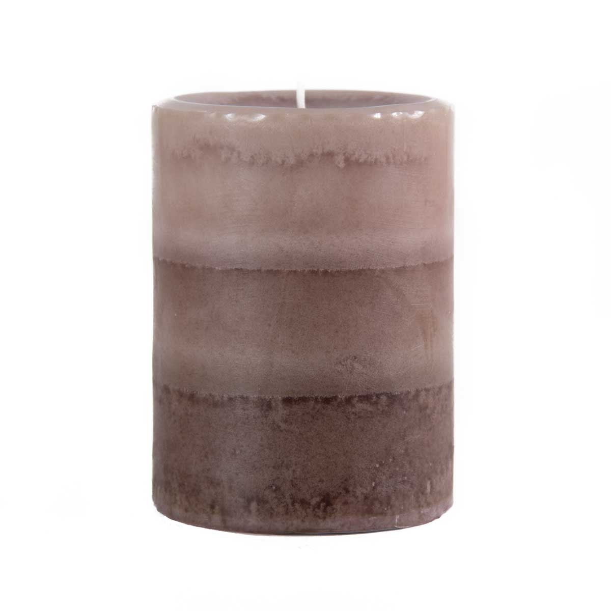 Pier 1 Vintage Linens Layered 3x4 Pillar Candle - The Home Resolution
