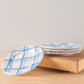 Pier 1 Country Blue Plaid Set of 4 Salad Plates - The Home Resolution