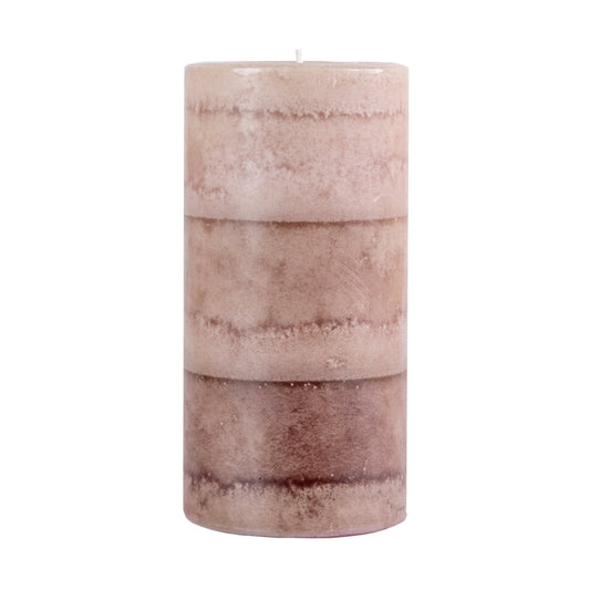 Pier 1 Vintage Linens Layered 3x6 Pillar Candle - The Home Resolution