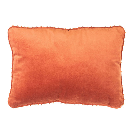 Pier 1 Rust Velvet Lumbar Pillow - The Home Resolution