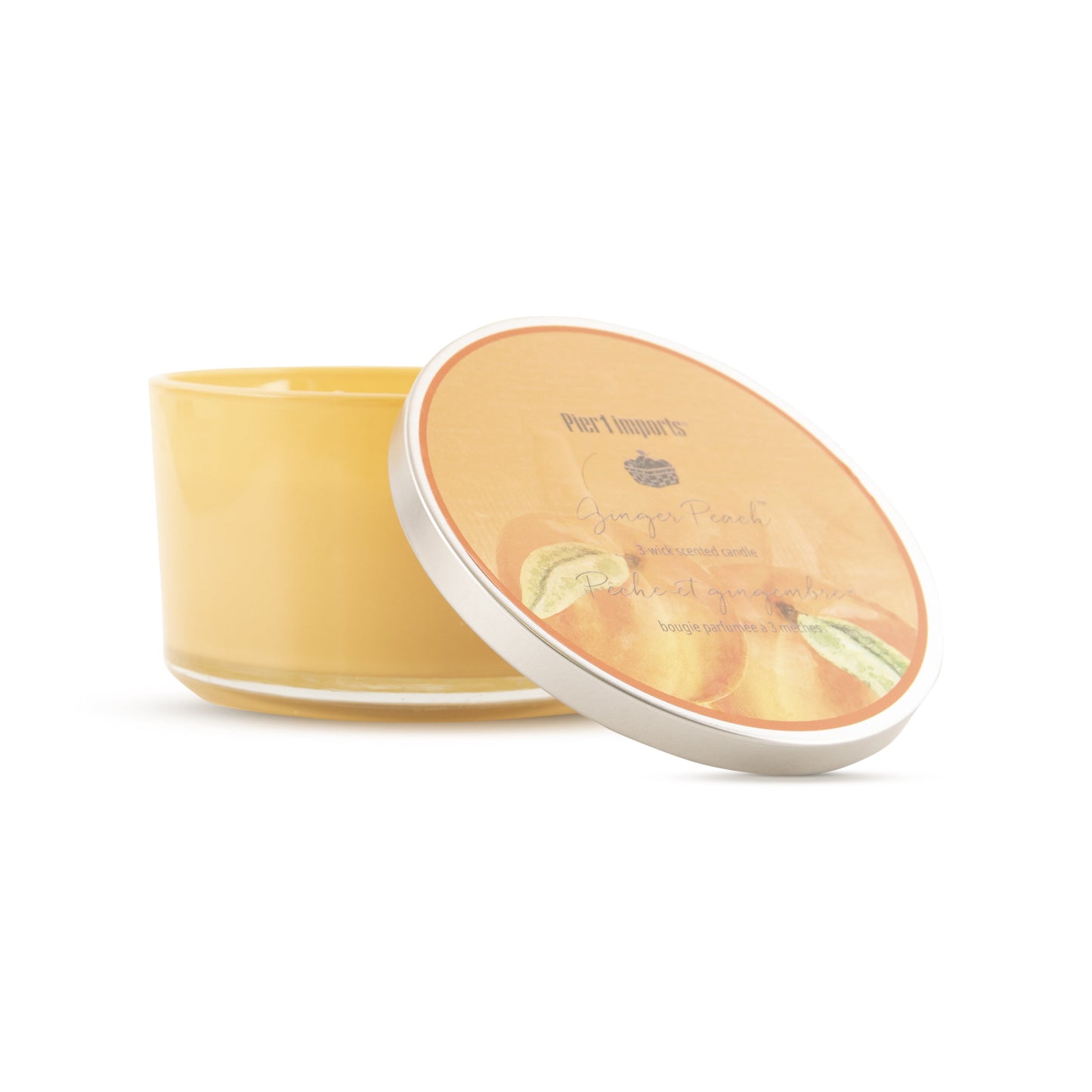 Pier 1 Ginger Peach® Filled 3-Wick Candle 14oz - The Home Resolution