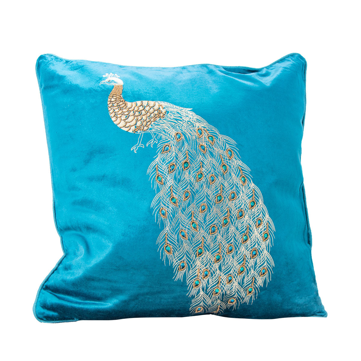 Pier 1 Teal Beaded Pea Pillow The