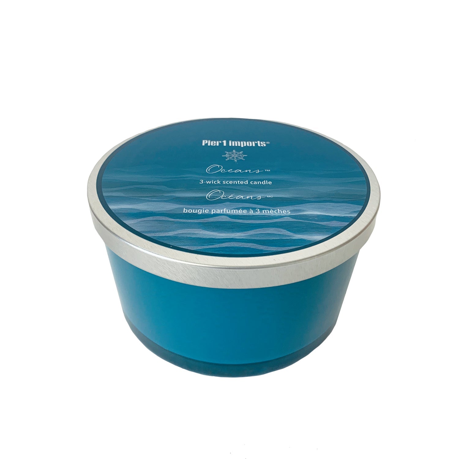 Pier 1 Oceans Filled 3-Wick Candle - The Home Resolution