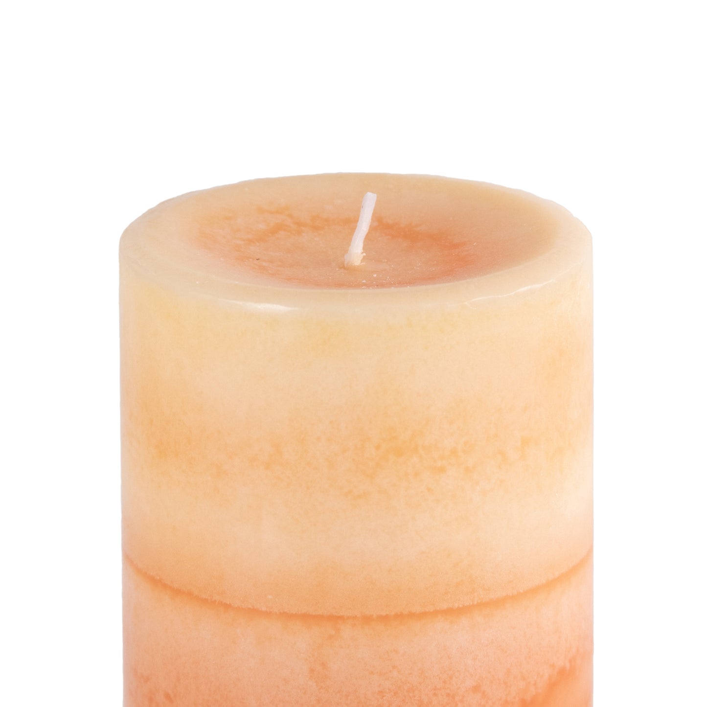 Pier 1 Ginger Peach 3x6 Layered Pillar Candle - The Home Resolution