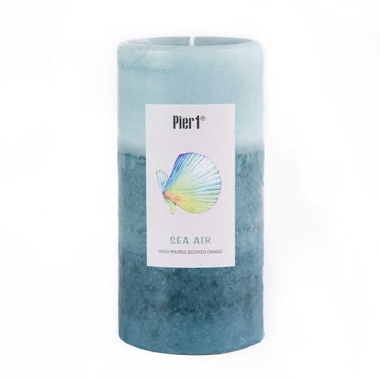 Pier 1 Sea Air Layered 3x6 Pillar Candle - The Home Resolution