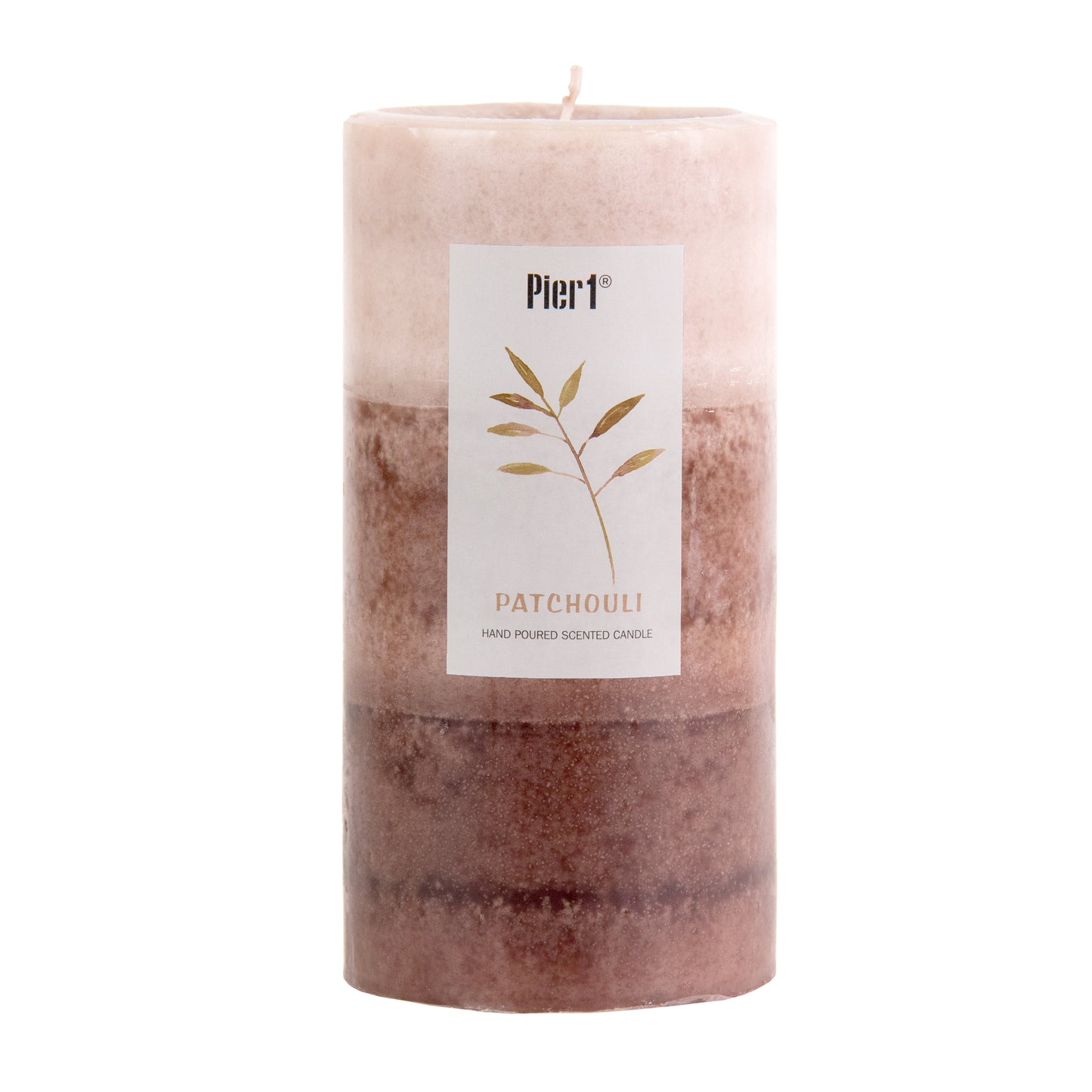 Pier 1 Patchouli Layered 3x6 Pillar Candle - The Home Resolution