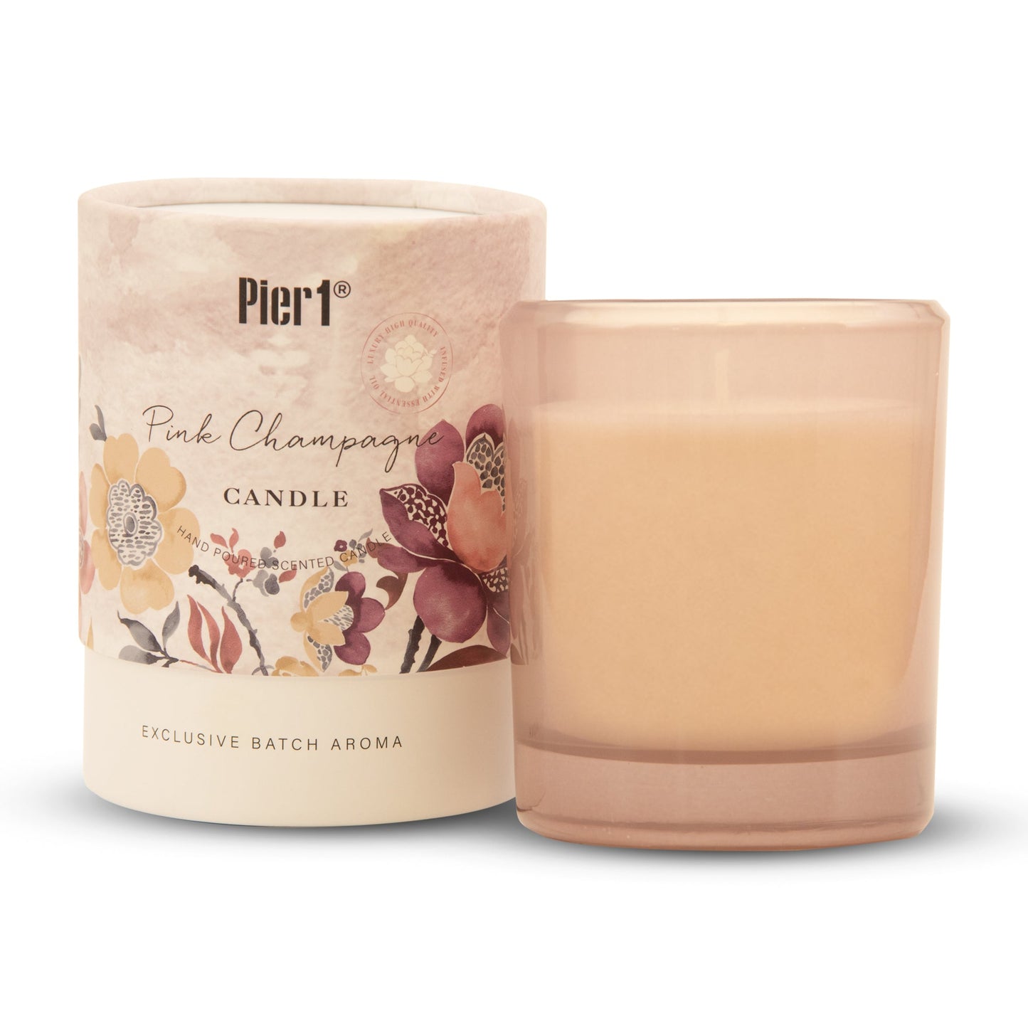 Pier 1 Pink Champagne 8oz Boxed Soy Candle - The Home Resolution