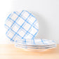 Pier 1 Country Blue Plaid Set of 4 Dinner Plates - The Home Resolution